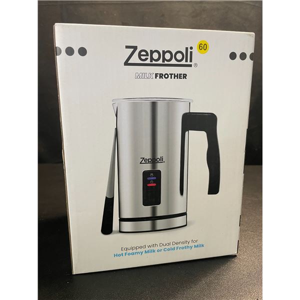 1 Zeppoli Stainless Steel Electric Milk Frother/Warmer - Brand New!