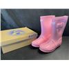 Image 1 : 1 Pair of Amoji Girls Pink Gum Boots - Size 21cm - New in Box