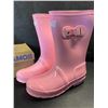 Image 2 : 1 Pair of Amoji Girls Pink Gum Boots - Size 21cm - New in Box