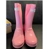 Image 3 : 1 Pair of Amoji Girls Pink Gum Boots - Size 21cm - New in Box