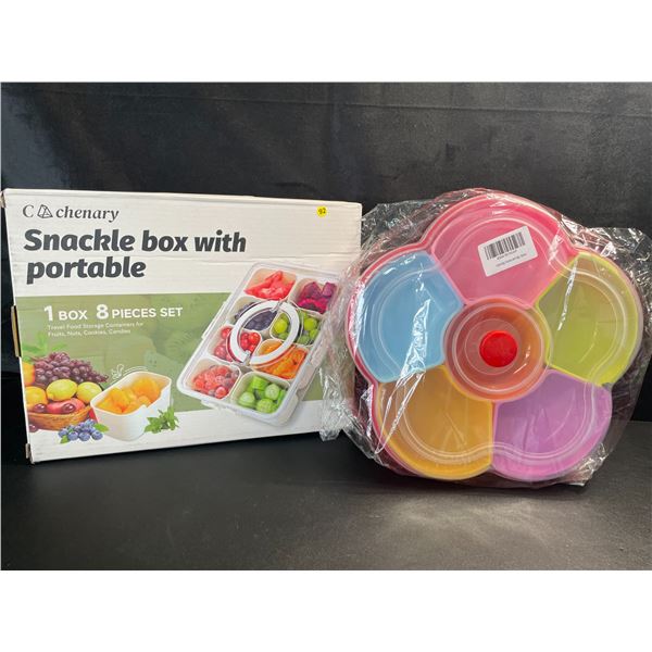 2 Assorted Food Storage Containers - New