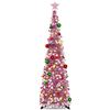 Image 1 : 1 Pop-Up Christmas Tree - 5FT Collapsible/Easy-Store Artificial Tinsel Xmas Tree for Decor - New!