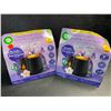 Image 1 : 2 AirWick Essential Mist Diffuser Kits -1 Diffuser + 1 Refill Each Kit - Lavender Blossom - New!