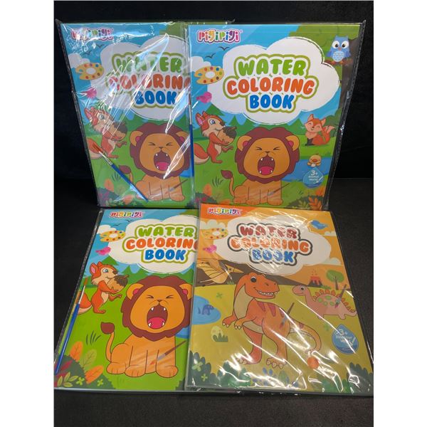 4 Water Coloring Book Sets for Kids - New