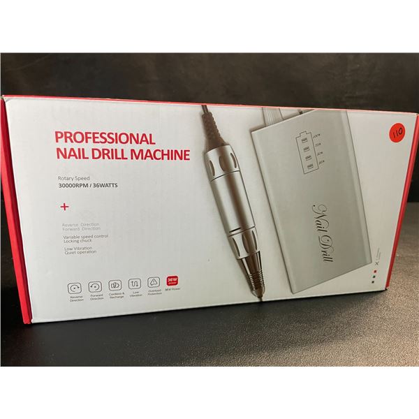 1 Professional Nail Drill Machine - 36W; 30,000RPM Variable Speed Control - New!