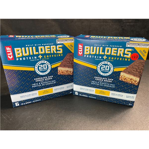 2 Boxes of CLIF Builders Protein Bars - Chocolate Chip Cookie Dough (6 x 68G Bars Each) - New