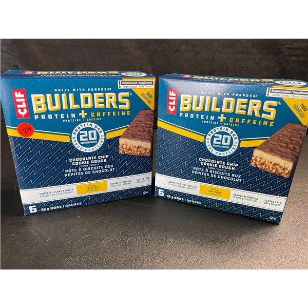 2 Boxes of CLIF Builders Protein Bars - Chocolate Chip Cookie Dough (6 x 68G Bars Each) - New