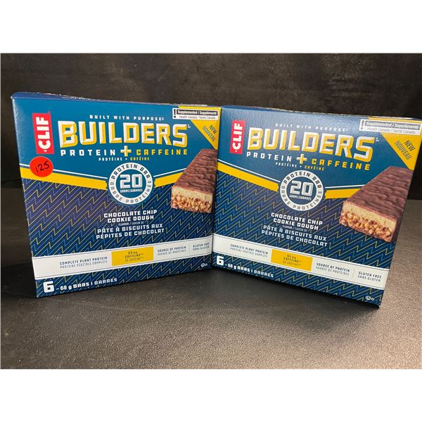 2 Boxes of CLIF Builders Protein Bars - Chocolate Chip Cookie Dough (6 x 68G Bars Each) - New