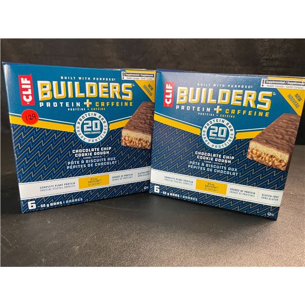 2 Boxes of CLIF Builders Protein Bars - Chocolate Chip Cookie Dough (6 x 68G Bars Each) - New