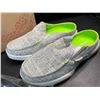 Image 2 : 1 Pair of Orthotic Women's Slip-On Shoes - Size 40 (9/9.5) - Grey/Lime - New in Box