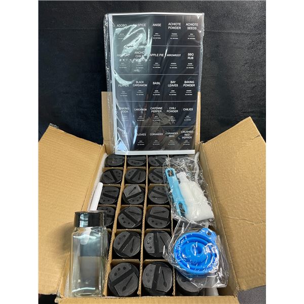 24PC Glass Spice Storage Containers with Lids - Brand New in Box!