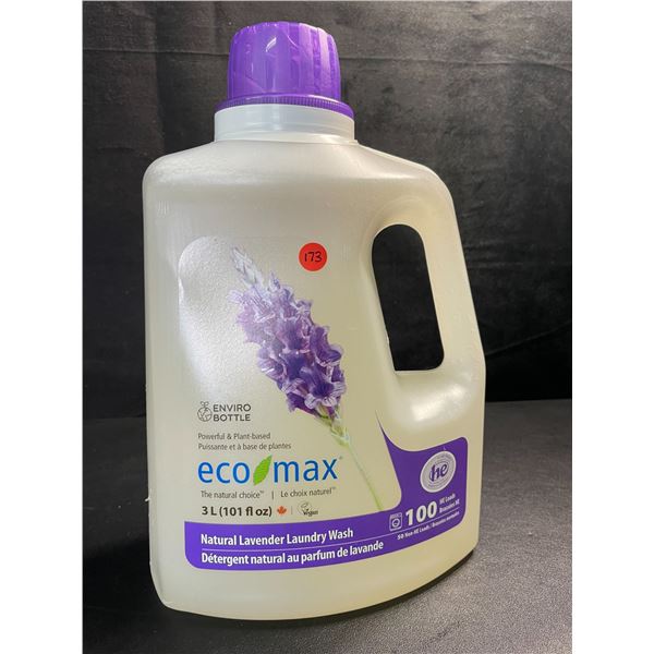 1 Jug of EcoMax Powerful & Plant-Based Natural Lavender Laundry Wash - 3L/100 Loads - New