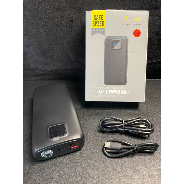 1 Quick-Charge Digital Display High-Capacity Portable Power Bank/Charger w/ Flashlight - New