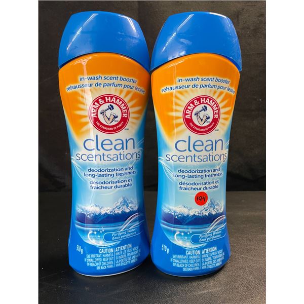 2 Arm & Hammer Clean Scentsations In-Wash Scent Booster Beads - 510g Each - New