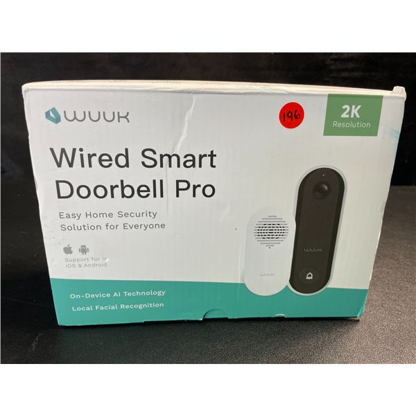 1 Wuuk Wired Smart Doorbell Pro - 2K Resolution - New