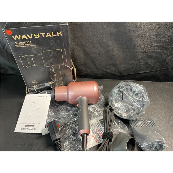1 WavyTalk Professional Hair Dryer w/ Advanced Heat Tech - New (Damaged Box) - Rose Gold