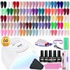 Image 1 : 60PCS Jodson Gel Nail Polish Kit with UV Light - New (Damaged Box)