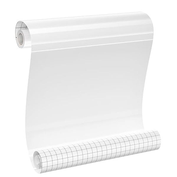 2 Large Rolls of White Adhesive Permanent Vinyl - 12" x 10FT Rolls - For DIY Crafts/Decor - New