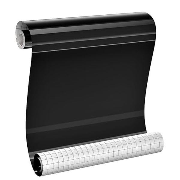 2 Large Rolls of Black Adhesive Permanent Vinyl - 12" x 10FT Rolls - For DIY Crafts/Decor - New