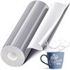 Image 1 : 1 Large Roll of Grey Permanent Adhesive Vinyl - 12" x 50FT Roll - For DIY Crafts/Decor - New