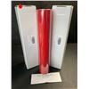 Image 2 : 2 Large Rolls of Red Heat Transfer Vinyl (HTV) - 12" x 25FT Rolls for DIY Heat Press Crafts - New