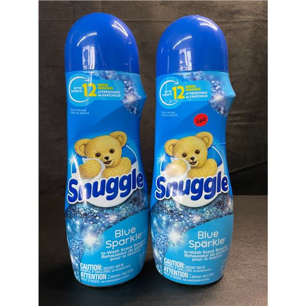 2 Bottles of Snuggle Blue Sparkle In-Wash Scent Booster Crystals - 1.31LB (595g Each) - New Sealed