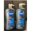 Image 1 : 2 Dial Refresh 3in1 Body Wash - Blue Sage Scent - 946ml Each (Large Pump-Action Bottles) - New
