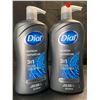 Image 1 : 2 Dial Refresh 3in1 Body Wash - Blue Sage Scent - 946ml Each (Large Pump-Action Bottles) - New