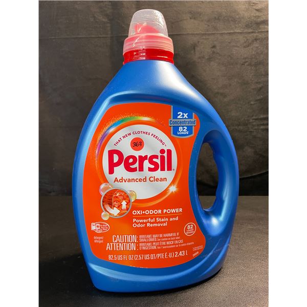 1 Bottle of Persil Advanced Clean Oxi+Odor Power Concentrated Liquid Laundry Detergent - 2.43L - New