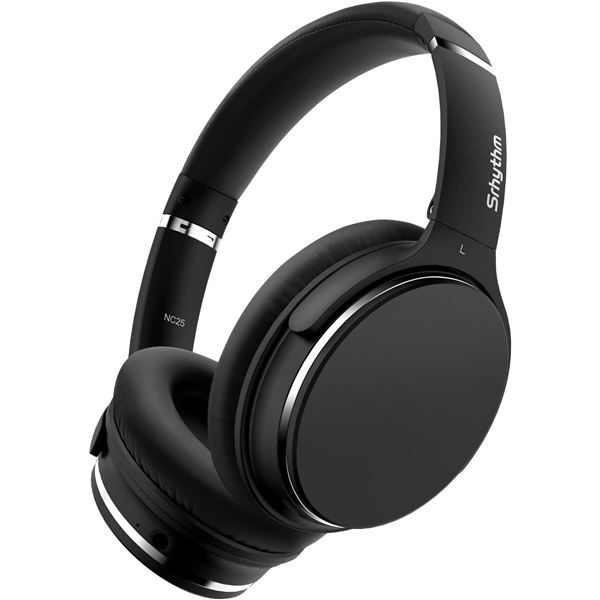 Srhythm NC25 Active Noise Cancelling Bluetooth Over-Ear Headphones - 50H Playtime - New!