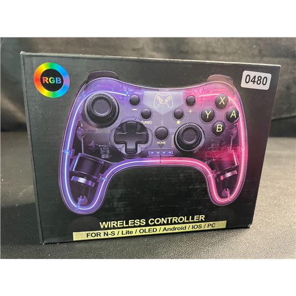 1 RGB Glow Wireless Gaming Controller for Nintendo Switch/PC/Mobile - New