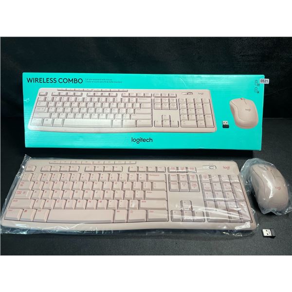 1 Logitech Wireless Combo Full-Size Keyboard with Mouse - Brand New!