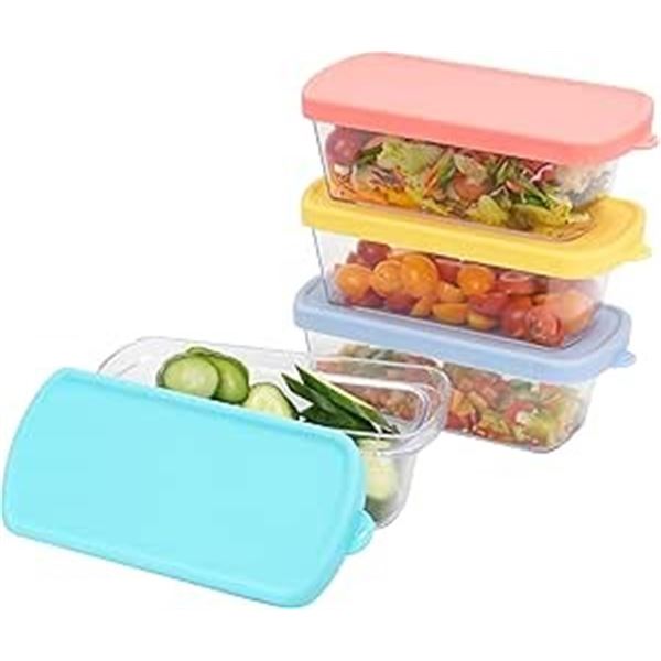 4 Pack of Airtight Food Storage Containers with Silicone Lids - Brand New