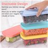 Image 5 : 4 Pack of Airtight Food Storage Containers with Silicone Lids - Brand New