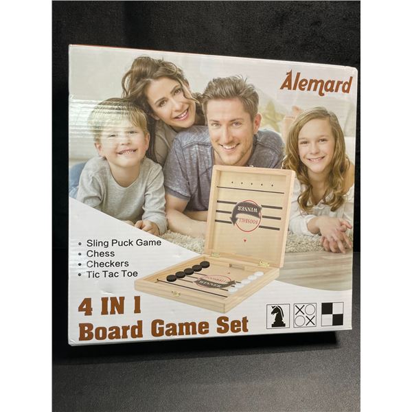 1 Alemard 4-In-1 Board Game Set - Brand New