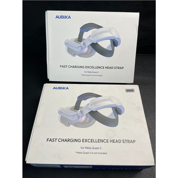 2 Aubika Fast Charging Excellence Head Straps for VR Headset Meta Quest 3 - New
