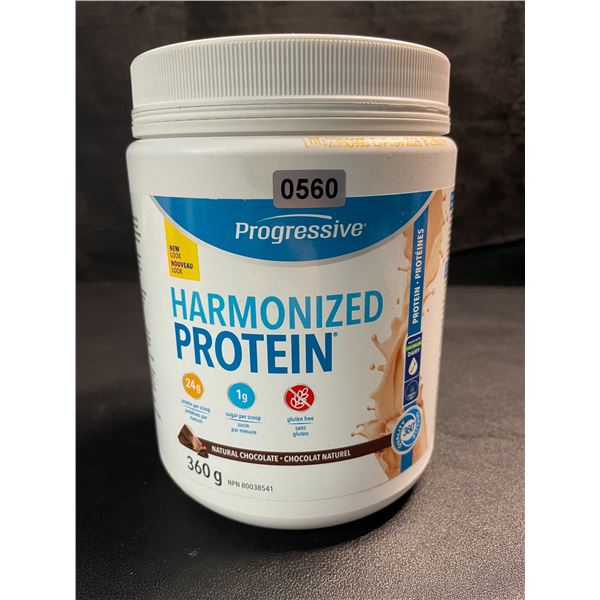 1 Tub of Progressive Harmonized Protein Powder - 360G - Natural Chocolate - New