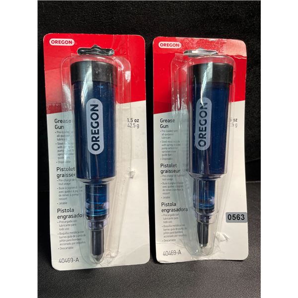 2 Oregon Pre-Loaded Grease Guns - 1.5oz