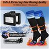 Image 5 : 1 Pair of Heated Electric Socks with Rechargeable Battery Packs; 5 Temp Levels; Size L - NEW!