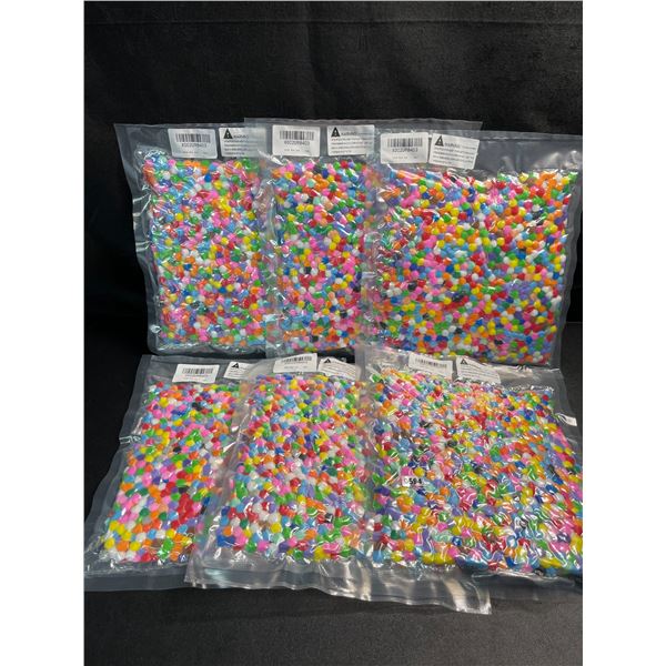 6 Packs of Craft Fuzzy Pompoms - Multicolor - 2000PCS Per Pack - New Sealed