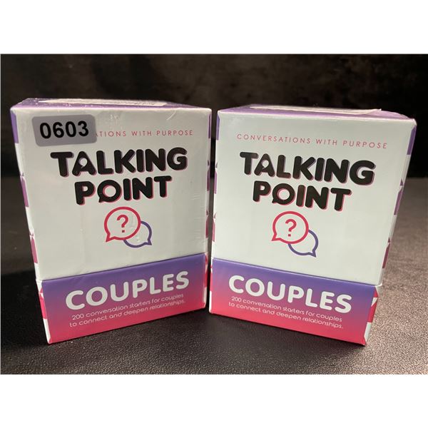 2 Talking Point - Conversation Starter Cards for Couples - 200 Cards Each - New Sealed
