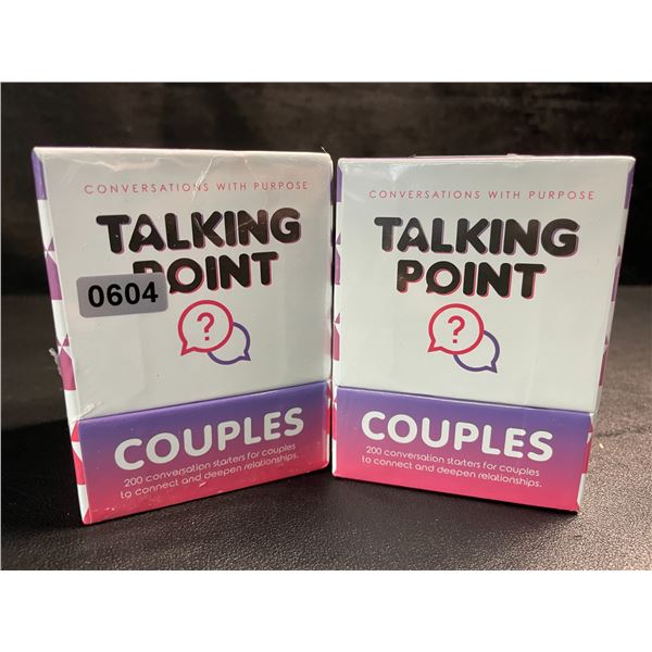2 Talking Point - Conversation Starter Cards for Couples - 200 Cards Each - New Sealed