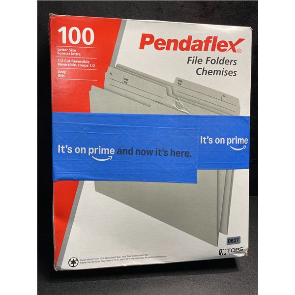 1 Box of Pendaflex File Folders - 100PC - Letter Size - Grey - New