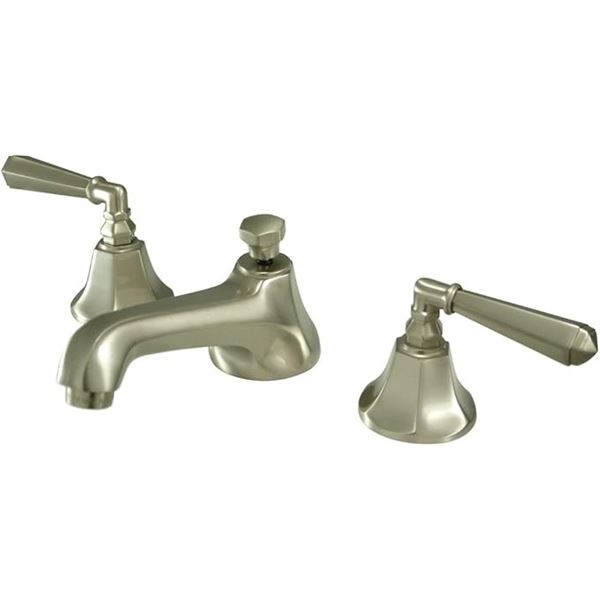 1 Kingston Brass Elements of Design 2-Handle Widespread Bathroom Faucet w/ Brass Pop-Up - NEW