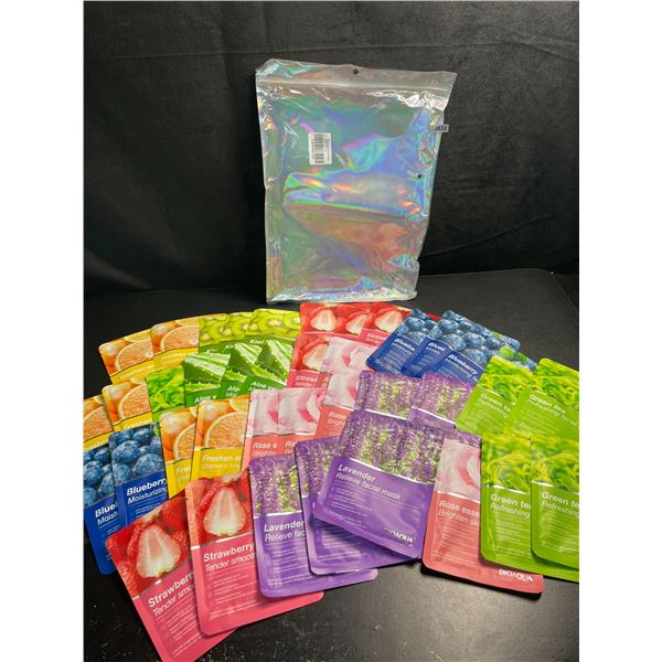 42-Pack of BioAqua Refreshing Botanical Fruit Beauty Facial Masks - Brand New!