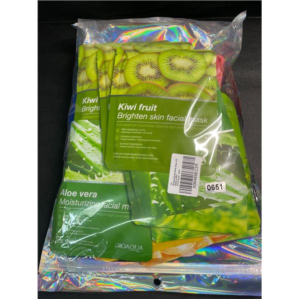 42-Pack of BioAqua Refreshing Botanical Fruit Beauty Facial Masks - Brand New!