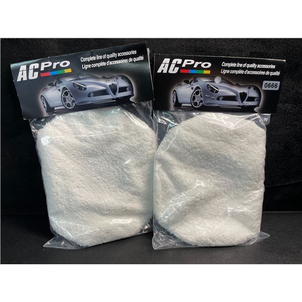 2 Terry Cloth Bonnets for Detailing/Polishers - 6" Size - New