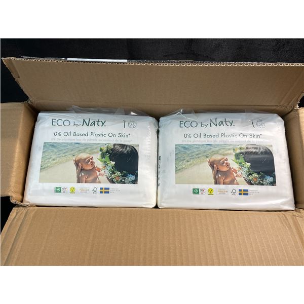 1 Box of Eco by Naty Baby Diapers - Size 1 ; 4 Packs Included (25 Diapers Per Pack/100 Total) - New!