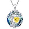 Image 2 : 1 Tree of Life Necklace for Women - 925 Sterling Silver w/ Crystal Birthstone Pendant - Brand New!