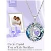 Image 1 : 1 Tree of Life Necklace for Women - 925 Sterling Silver w/ Crystal Birthstone Pendant - Brand New!